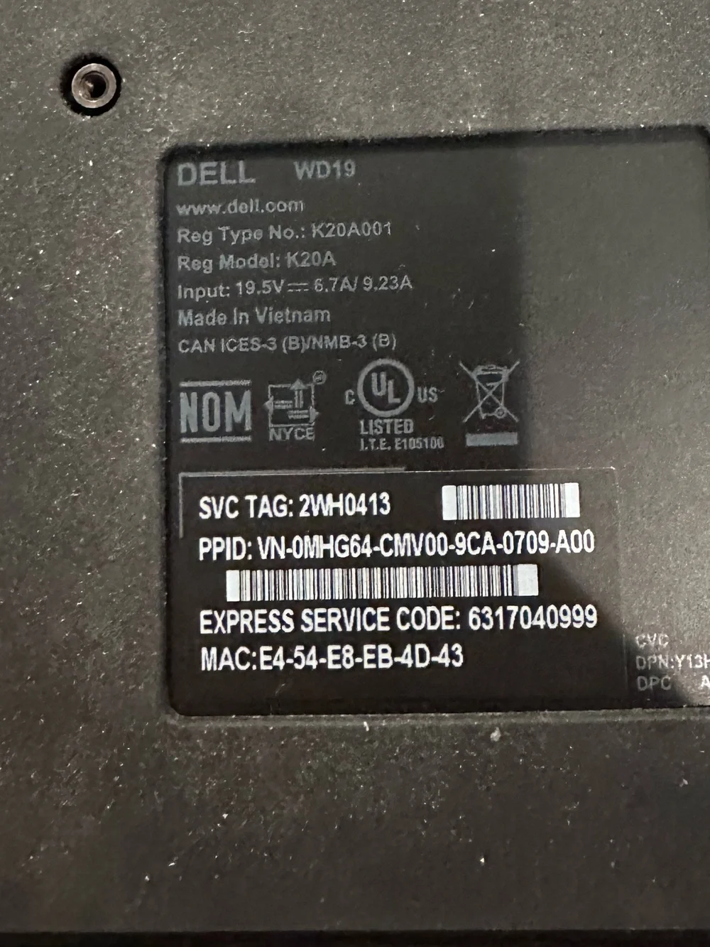 Dell Black USB-C Multiport Docking Station Hub